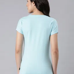 DIXCY SCOTT Slimz Women Typography Printed Extended Sleeves T-shirt image 4