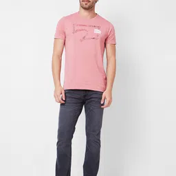 SPYKAR Typography Printed Cotton Slim Fit T-shirt image 5