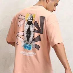 HIGHLANDER Men Graphic Printed Graphic Print Others Round Neck Cotton Oversized T-Shirt image 5