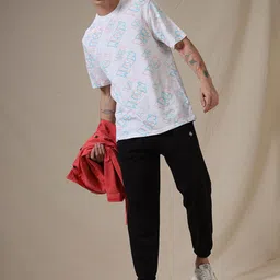 WROGN Printed Round Neck Short Sleeves Regular T-shirt image 5