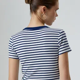 Koton Striped Crop T-shirt image 5