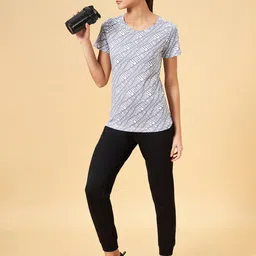 Ajile by Pantaloons Abstract Printed Round Neck Short Sleeves Cotton Regular T-shirt image 2