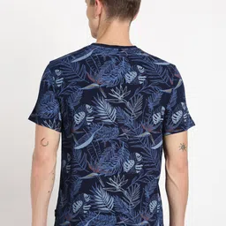 Indian Terrain Floral Printed Pure Cotton Slim Fit T-shirt image 5