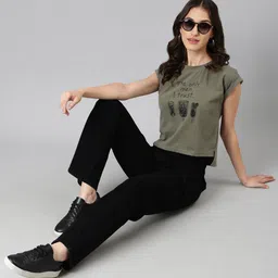 SHOWOFF Typography Printed Extended Sleeves Slim Fit T-shirt image 4