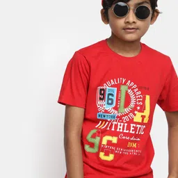 V-Mart Boys Graphic Printed Cotton Casual T-shirt image 2