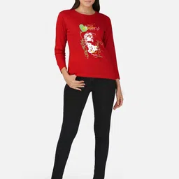 CHOZI Pack Of 2 Printed Round Neck Regular Fit Pure Cotton Casual T-shirt image 2