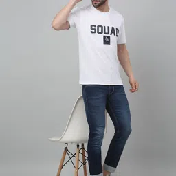 Cantabil Typography Printed Round Neck Short Sleeves Cotton T-shirt image 3