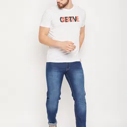 Mast & Harbour White Typography Printed Pure Cotton T-shirt-picture-17