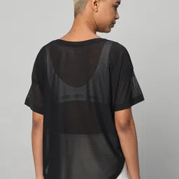 MKH Typography Printed Round Neck Relaxed Fit Dri-FIT T-shirt image 2