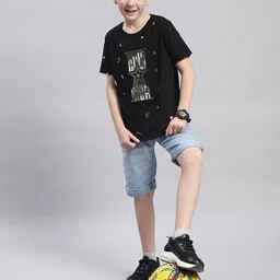 Monte Carlo Boys Typography Printed Casual Round Neck T-shirt image 3