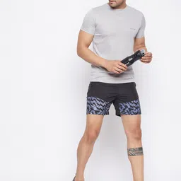 PRINCINN MEYER Men Grey Solid Round Neck Regular Sleeves Polyester Regular Fit T-shirt image 4