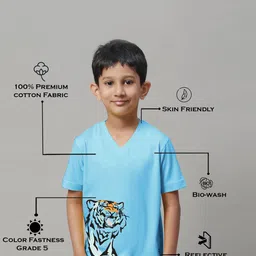 Friskers Boys Graphic Printed Slim Fit Pure Cotton T-Shirt image 4