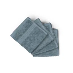 Feather & Spun Blue Organic Cotton - Face Towel (Pack of 4) (M) image 3