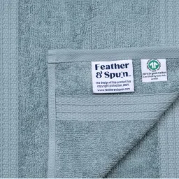 Feather & Spun Blue Organic Cotton - Face Towel (Pack of 4) (M) image 4