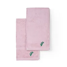 Feather & Spun Pink Bamboo Cotton - Hand Towel (Pack of 2) (M) image 2
