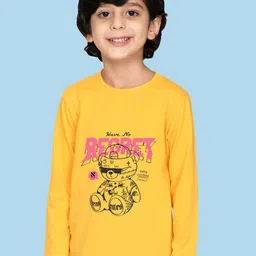 NUSYL Boys Gangster Vector Printed Cotton T-shirt-picture-25