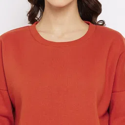 Nun Women Rust Fleece Sweatshirt with Jogger image 4