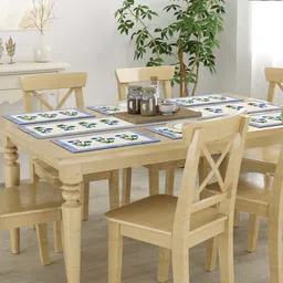 BLOCKS OF INDIA Blue & Beige 7 Pcs Ethnic Motifs Printed Cotton Table Linen Sets image 3