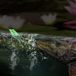 generic Fishing Lure Set with Realistic Frogs and Weedless Hooks, 2 Piece Kit image 4