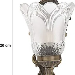 Zingy Style Antique Brass Finished Wall Mounted Pendant Lamp for Wall Sconce Wallchiere Up or Dawn Light with Etching Glass Shade Wall lamp image 4