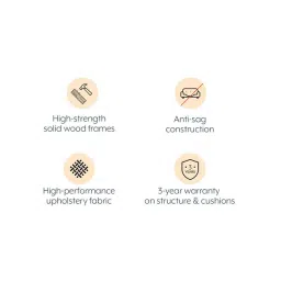 urban ladder create Adelaide 2 Seater Leather Sofa in Chocolate Colour image 4