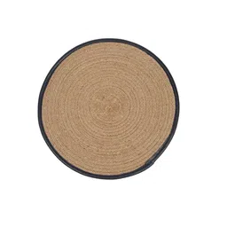HOSTA HOMES Beige & Black Braided Reversible Table Placemats image 2