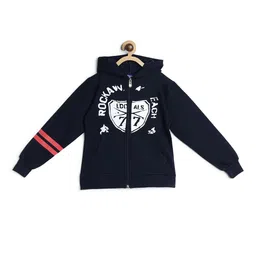SWEET ANGEL Boys Navy Blue Printed Hooded Sweatshirt-picture-30