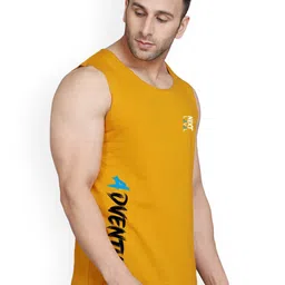 SLOWLORIS Pack Of 2 Printed Gym Vests SL26 (RED KEEP) (MUSTARD ADV) image 4