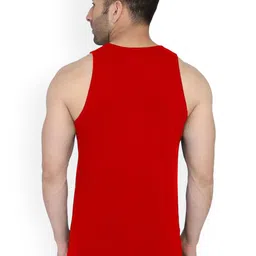 SLOWLORIS Pack Of 2 Printed Gym Vests SL26 (RED KEEP) (MUSTARD ADV) image 5