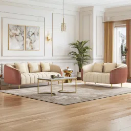 urban ladder Amora Sofa 2 Seater in Dual Tone Birch Beige with Sienna Brown image 5