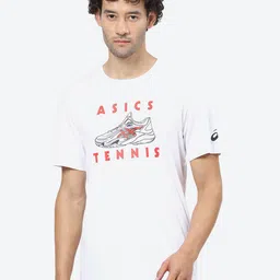 ASICS COURT SHOES Typography Round Neck Casual T-Shirt-picture-32
