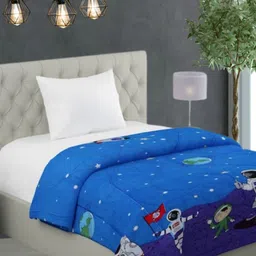 Bajo's Blue & White AC Room 210 GSM Single Bed Comforter-picture-16