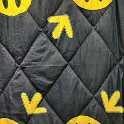 Bajo's Black & Yellow AC Room 210 GSM Single Bed Comforter image 2