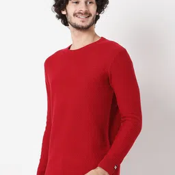 Mufti Men Red Pullover image 3