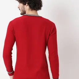 Mufti Men Red Pullover image 4