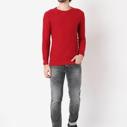Mufti Men Red Pullover image 5