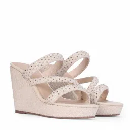 Saint G Women Strass Cord Off White Wedges-image-31