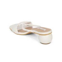 ELLE White Women Slip On Sandals image 4