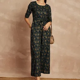 all about you Floral Printed Waist Tie-Ups Basic Jumpsuit image 3