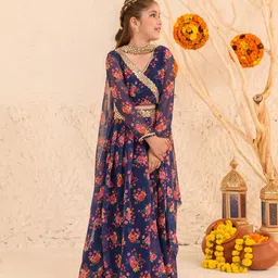 pspeaches Girls Printed Ready to Wear Lehenga & Blouse With Dupatta image 3