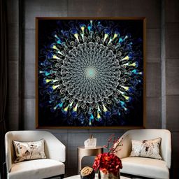 The Art House Blue & Silver Toned Abstract Wooden Wall Art-picture-23