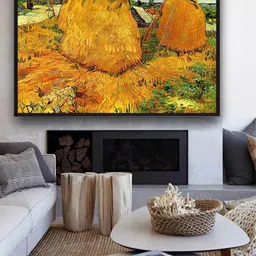 The Art House Yellow & Green Haystacks In Provence By Van Gogh Painting-picture-24