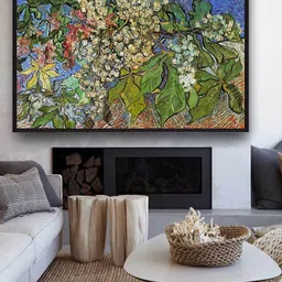 The Art House Blossoming Chestnut Branches By Van Gogh Framed Wall Art Painting-picture-34