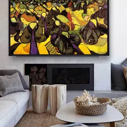 The Art House Yellow and Brown Dance Hall In Arles By Van Gogh Framed Wall Painting-image-91