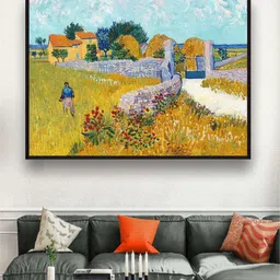 The Art House Yellow & Blue Farmhouse in Provence By Van Gogh Painting-image-29