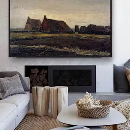 The Art House Farmhouse Near Hoogeveen By Van Gogh Framed Wall Painting-picture-13