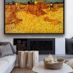 The Art House Harvest In Provence By Van Gogh Wall Painting-picture-29