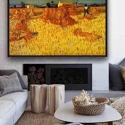 The Art House Harvest In Provence By Van Gogh Framed Wall Painting-picture-27