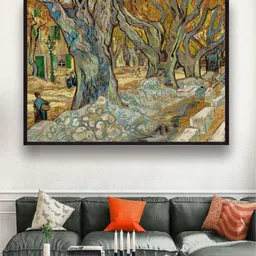 The Art House The Large Plane Trees Road Menders At Saint Remy By Van Gogh Painting-picture-24