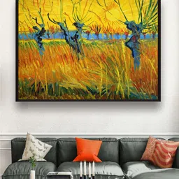 The Art House Willows At Sunset By Van Gogh Wall Painting-picture-18